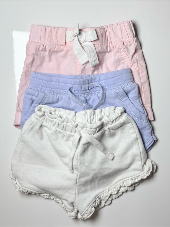 Zara Other - Zara, OshKosh & TAG Coquette Pastel Ruffle & Twill Shorts Bundle 3pcs 9-12M